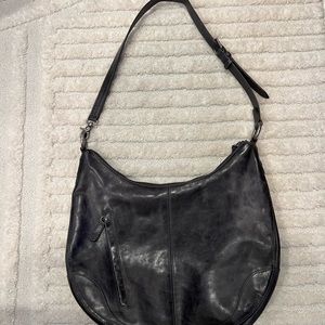 FRYE Melissa Leather Zip
Scooped Large Hobo Bag Carbon Gray AUTHENTIC